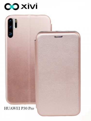 Чехол-книжка Xivi для HUAWEI P30 Pro, Fashion Case, на магните, экокожа, цвет розовое золото 1