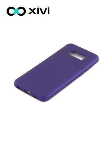 Накладка задняя Xivi для SAMSUNG Galaxy S8, Silicon Case, силикон, матовая, №17, цвет фиолетовый 3
