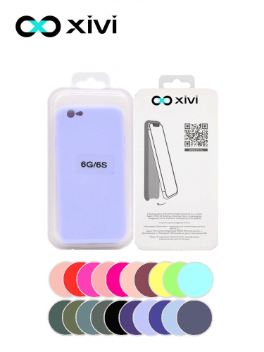Накладка задняя Xivi для APPLE iPhone 6 6S (4.7), Silicon Case, силикон, матовая, №11, цвет лавандовый 5