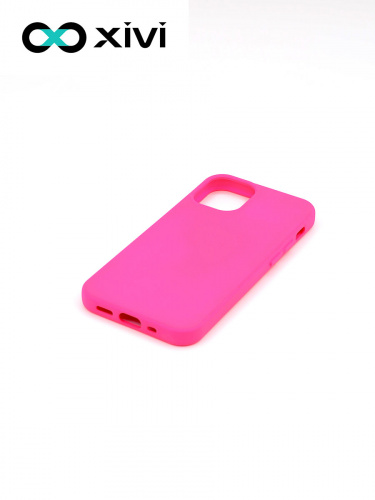 Накладка задняя Xivi для APPLE iPhone 12 5.4, Silicon Case, силикон, матовая, №64, цвет фуксия 3