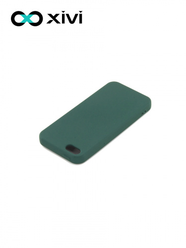 Накладка задняя Xivi для APPLE iPhone 5 5S SE, Silicon Case, силикон, матовая, №46, цвет изумрудный 4